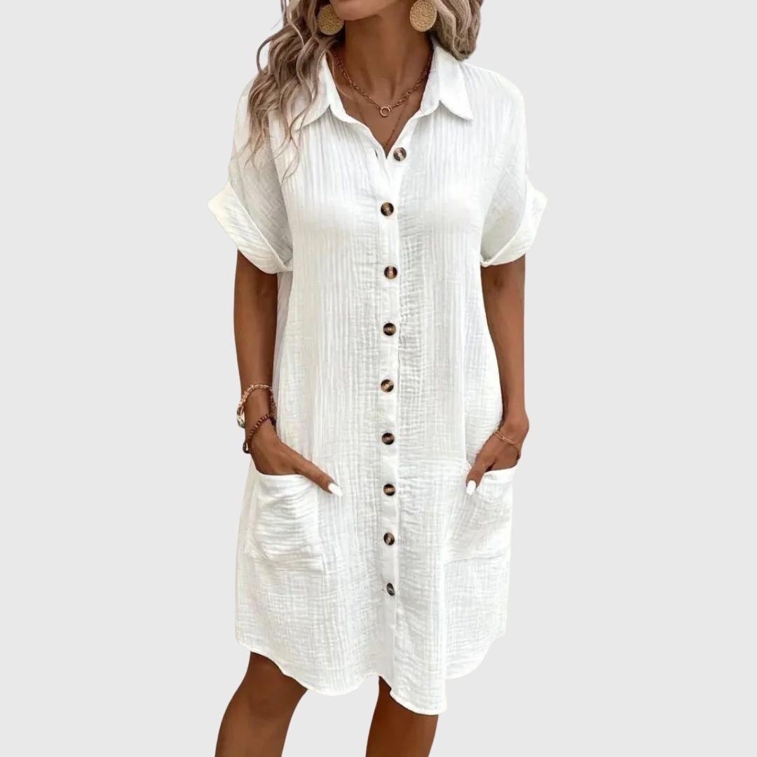 Mallia | Tijdloze V-hals Blousejurk