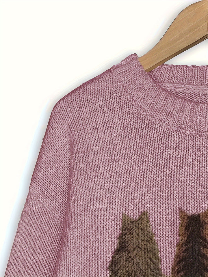 Hetty | Zachte Kattenprint Trui