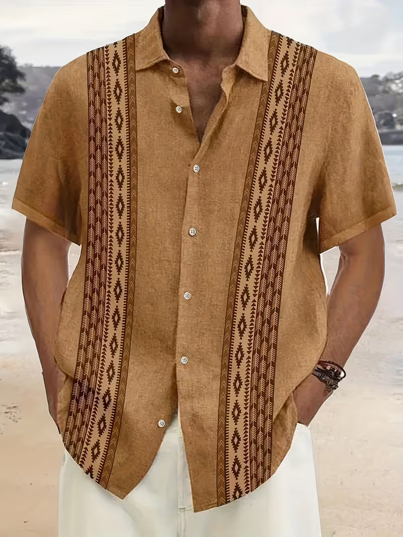 Philip | Casual Overhemd met Vintage Patroon