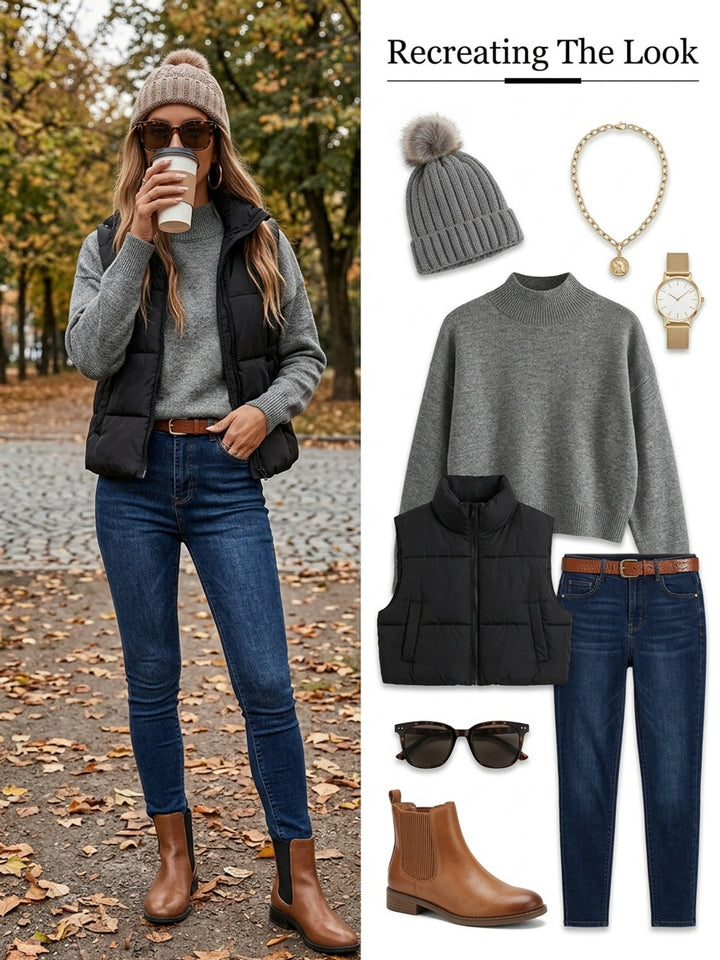Britt | Elegante Trui met Opstaande Col