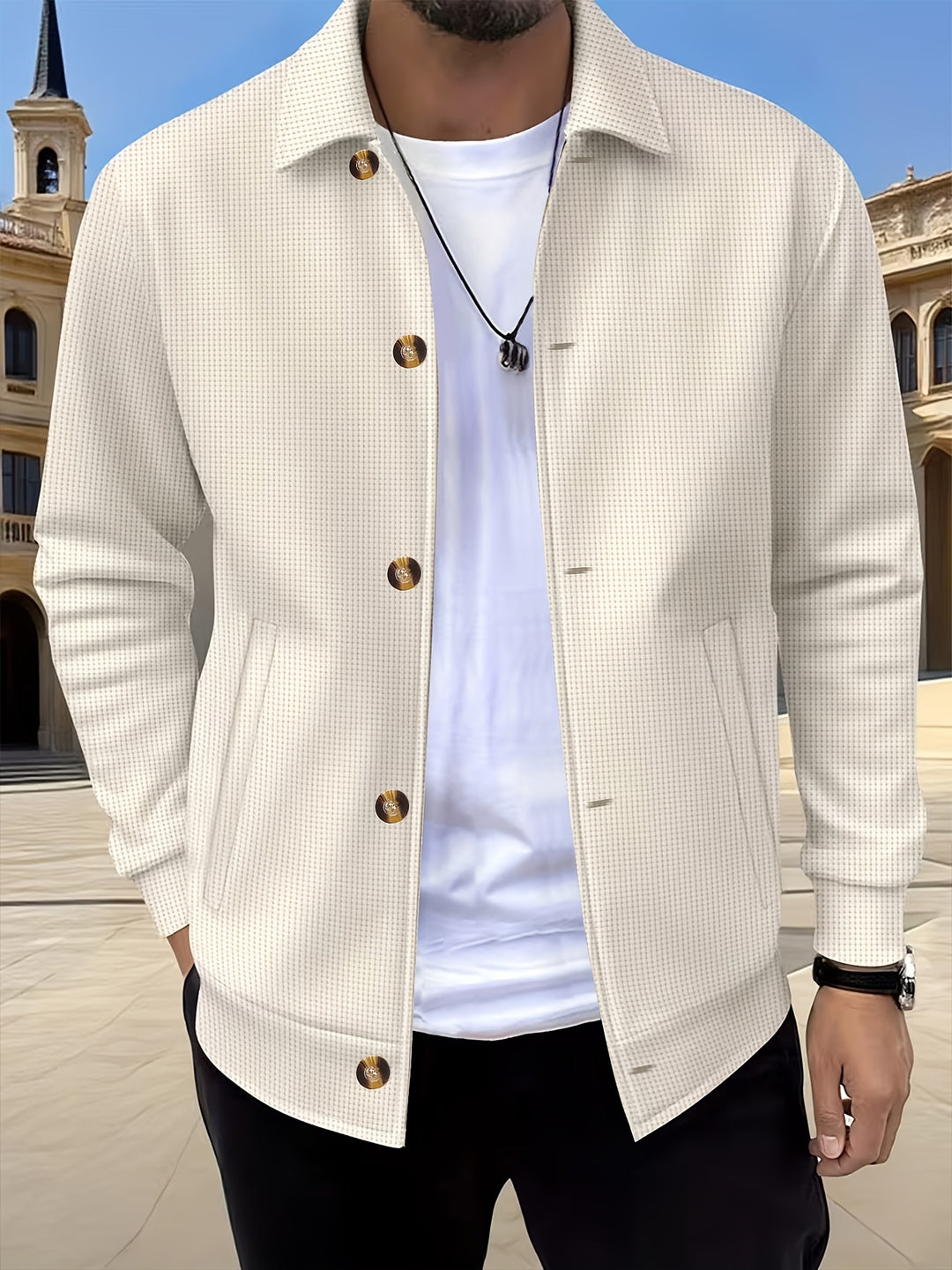 Ewald | Verfijnd Getextureerd Overshirt