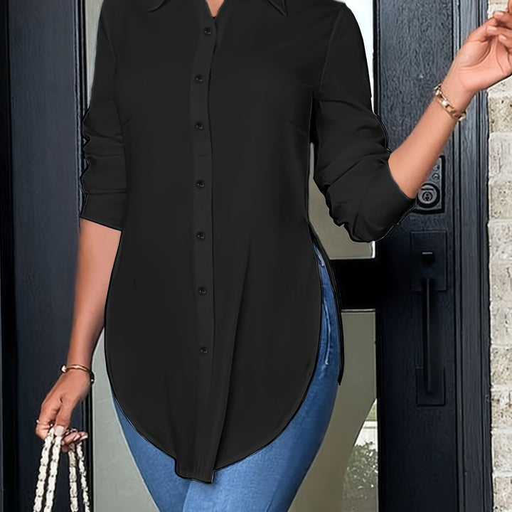 Neeltje | Verfijnde Blouse met Lange Mouwen