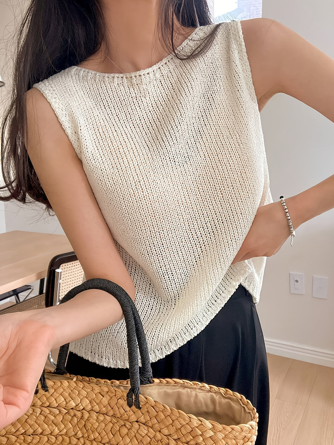 Lieve | Mouwloze Gebreide Top