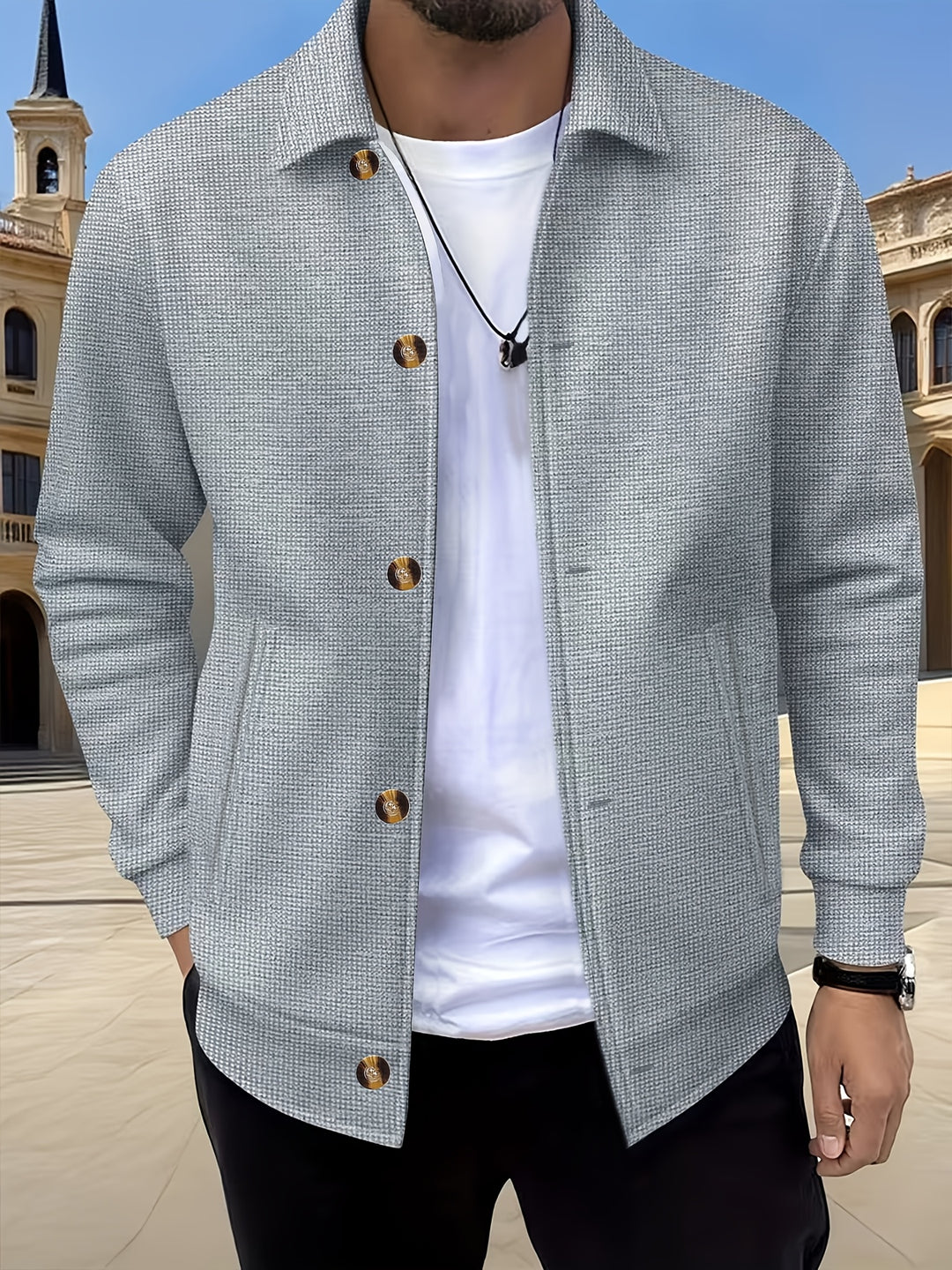 Ewald | Verfijnd Getextureerd Overshirt