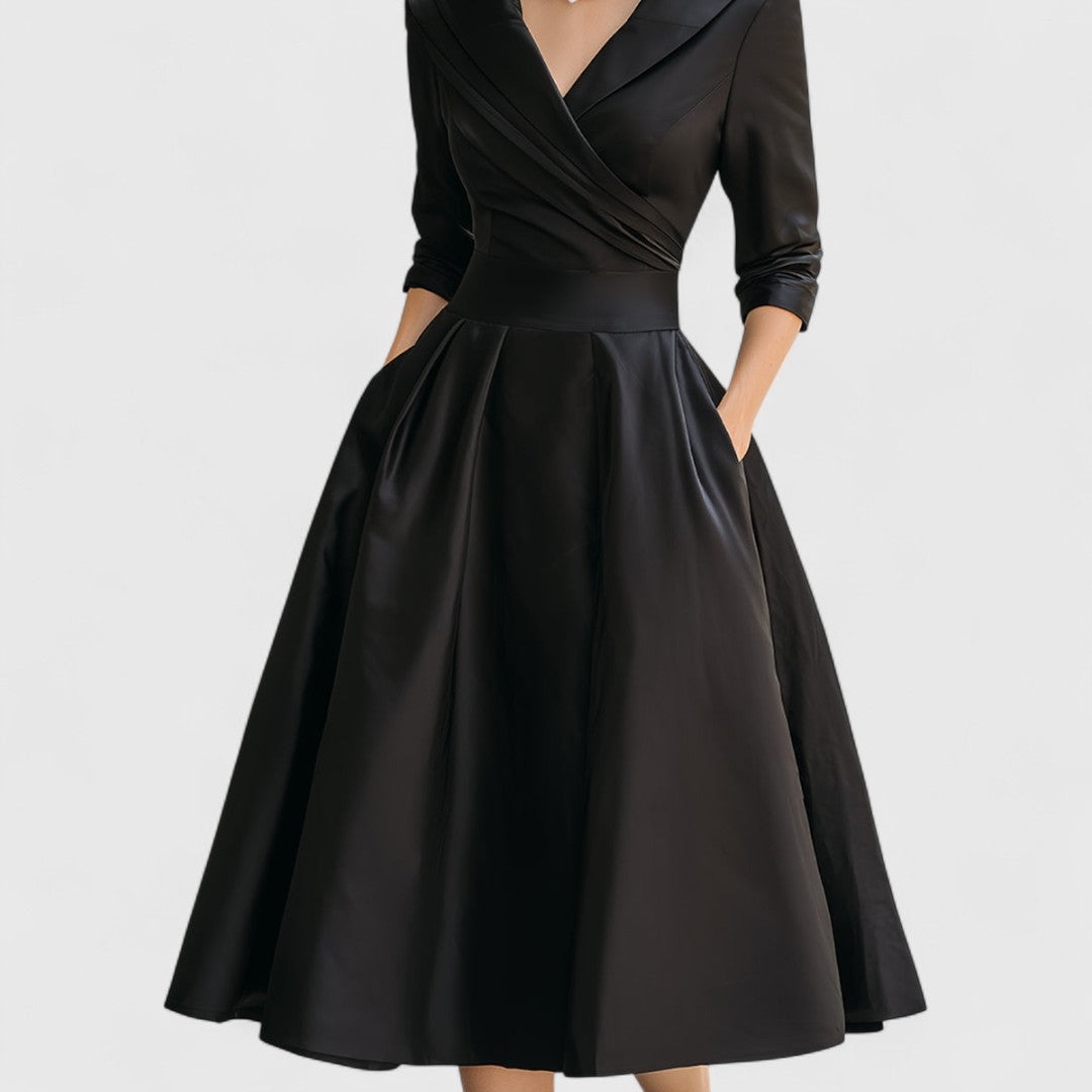 Margot | Elegante Midi-jurk met Tailleband