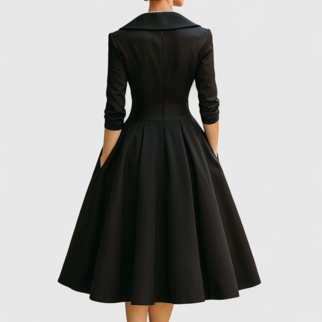 Margot | Elegante Midi-jurk met Tailleband