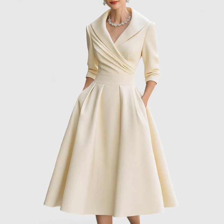 Margot | Elegante Midi-jurk met Tailleband