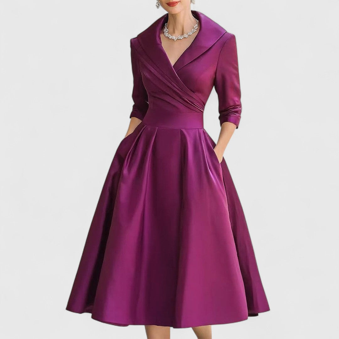 Margot | Elegante Midi-jurk met Tailleband