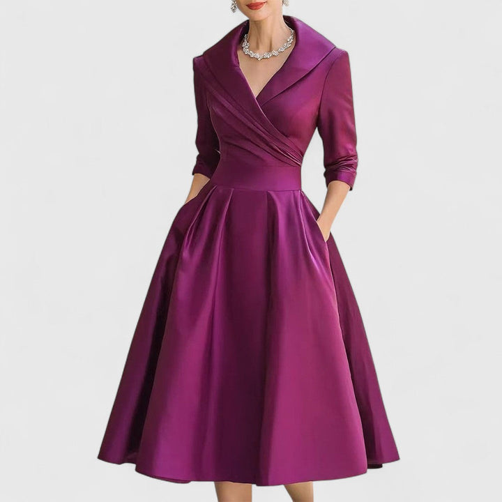 Margot | Elegante Midi-jurk met Tailleband