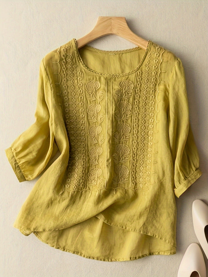 Willemien | Fijn Geborduurde Blouse