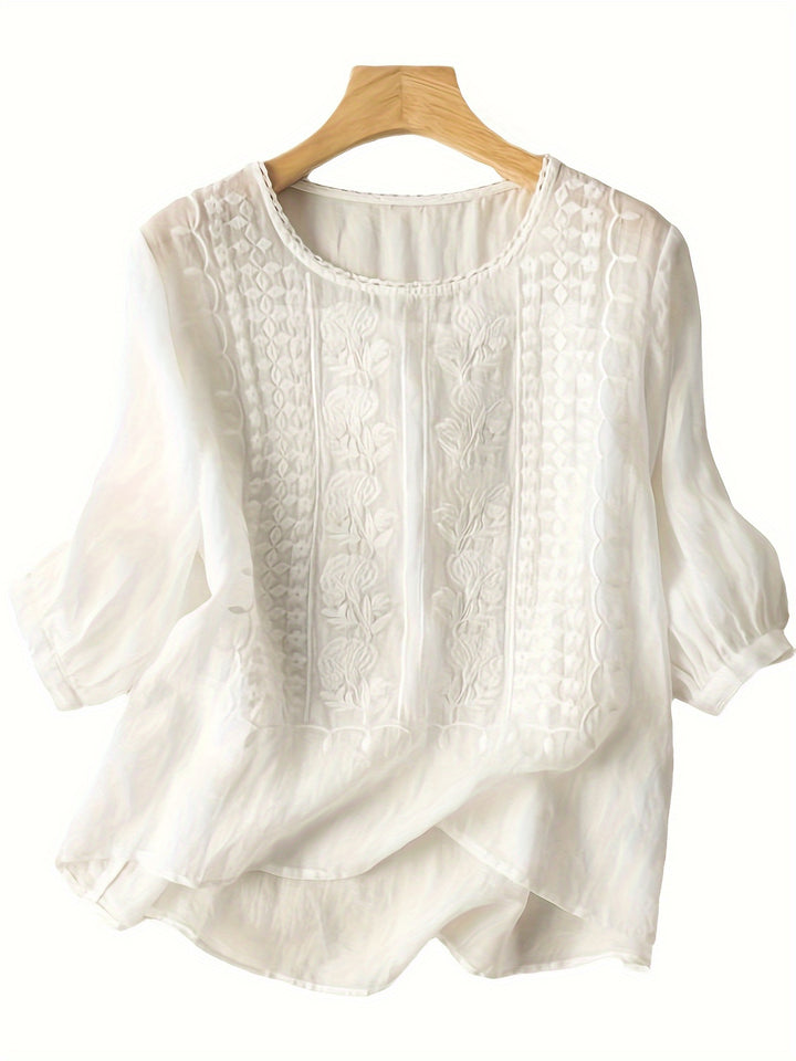 Willemien | Fijn Geborduurde Blouse