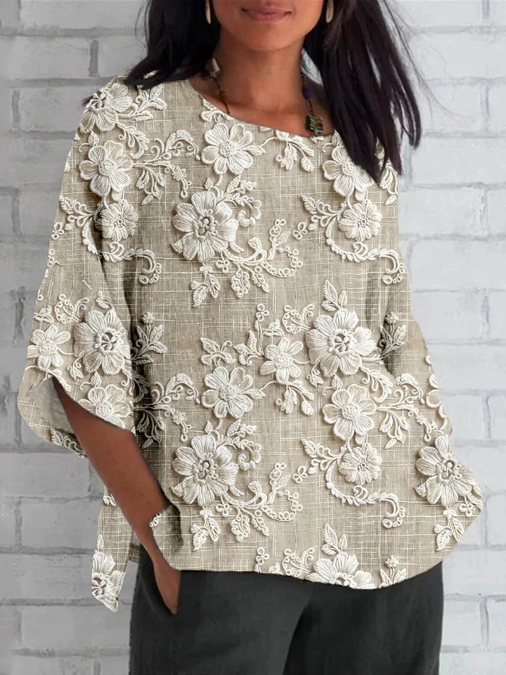 Johanna | Bloemenblouse met Relaxte Pasvorm