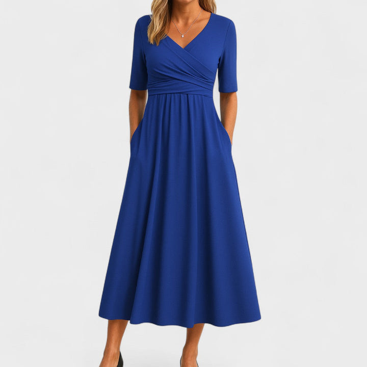 Maelle | Elegante Midi Jurk met V-Hals