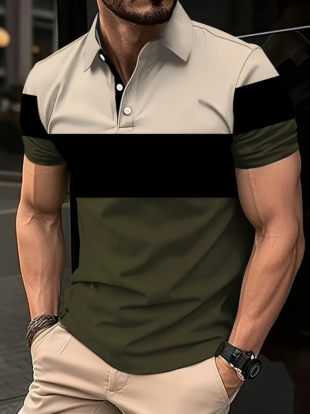Niels | Klassiek Kleurblok Poloshirt