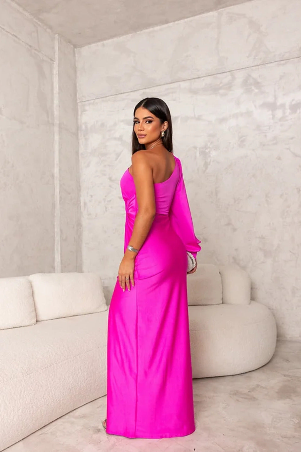 Daphne | Elegante avondjurk met één schouder en split