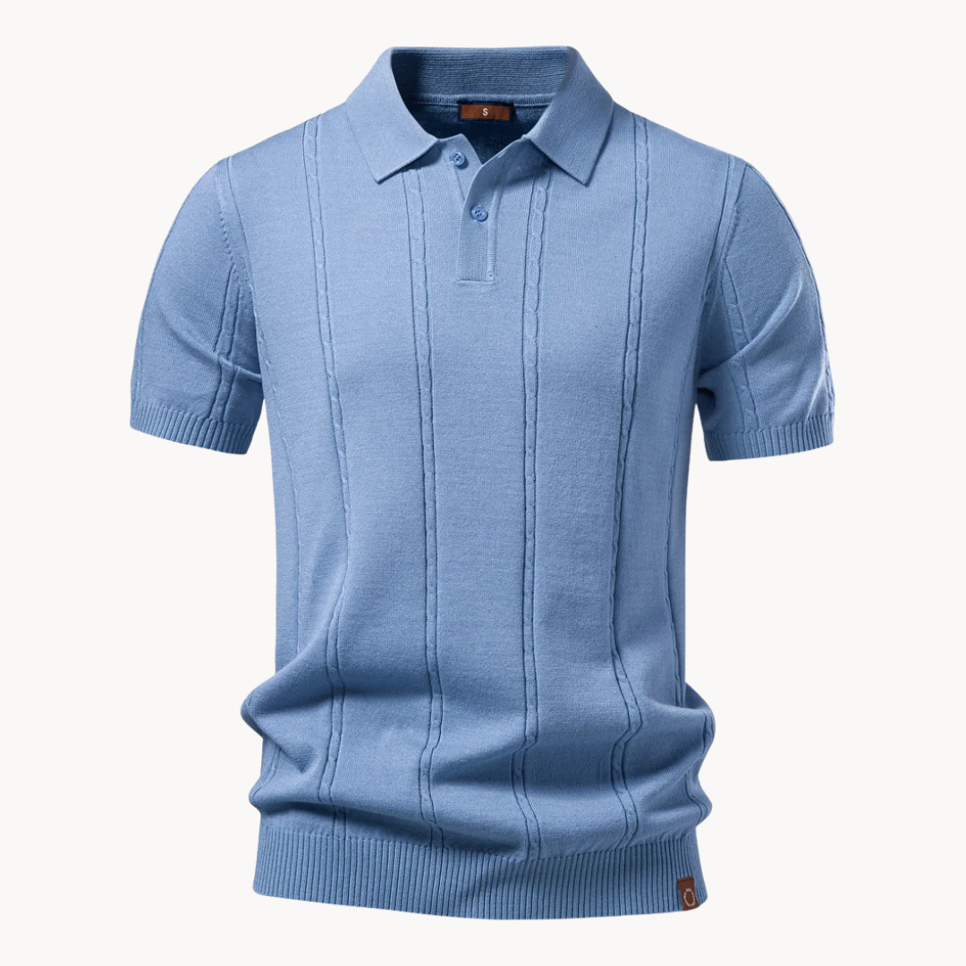 Maarten | Verfijnde Gebreide Poloshirt
