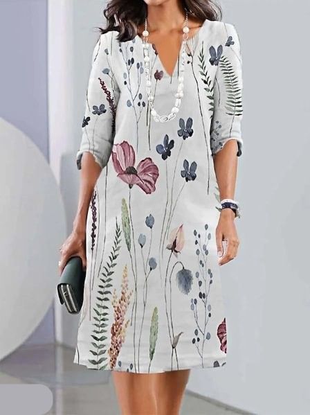 Truus | Vloeiende Bloemenprint Jurk