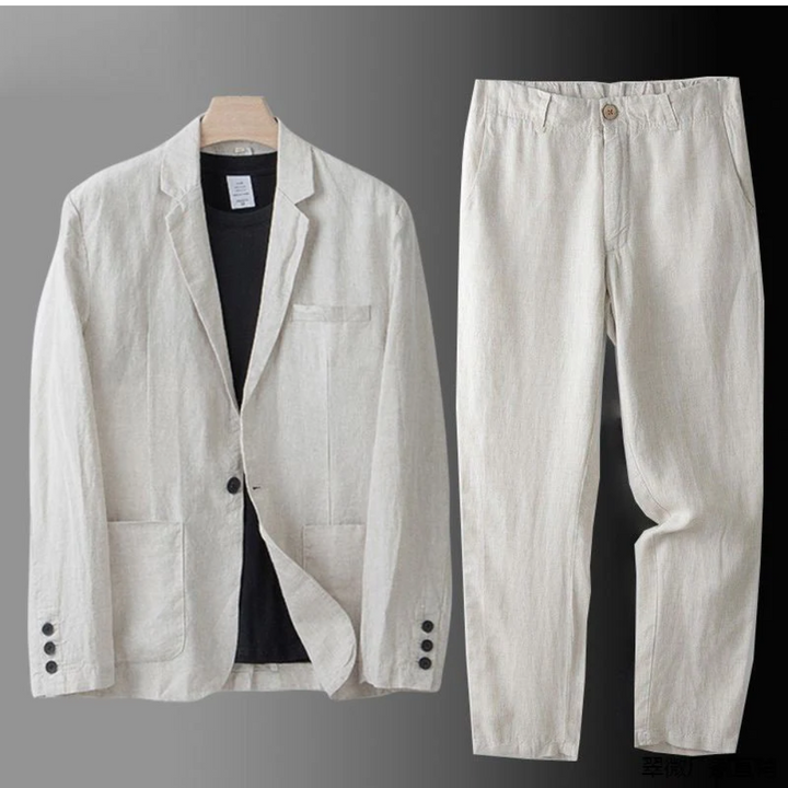 Roland | Zomerse set met overhemd en broek in casual stijl