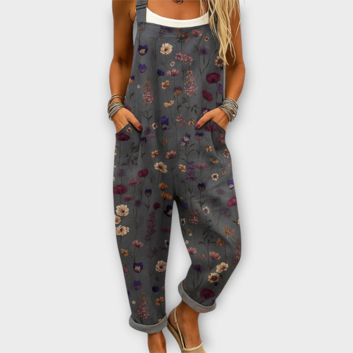 Lowenna | Losvallend Jumpsuit met Bloemmotief