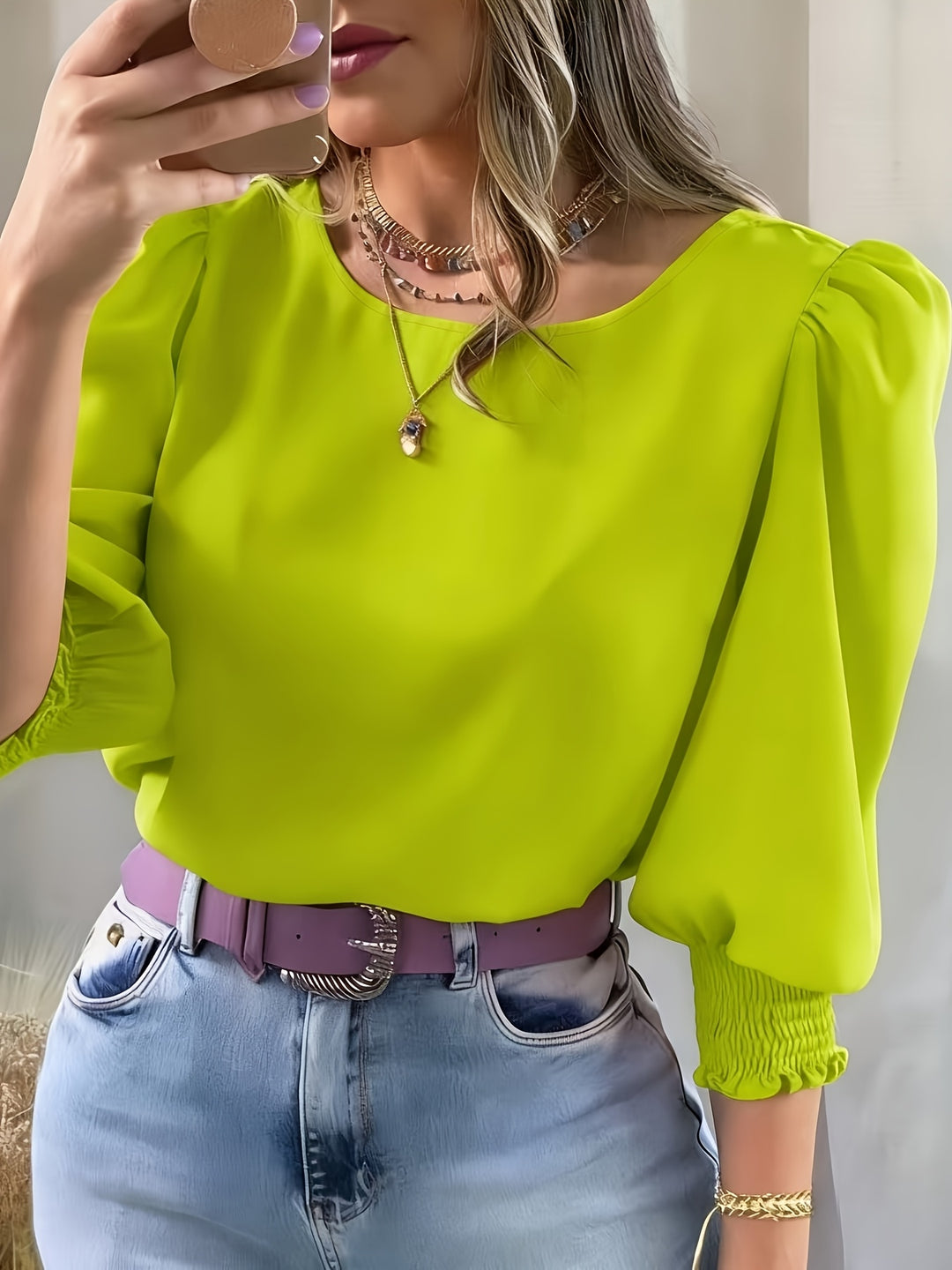 Mariëlle | Elegante Blouse met Pofmouwen