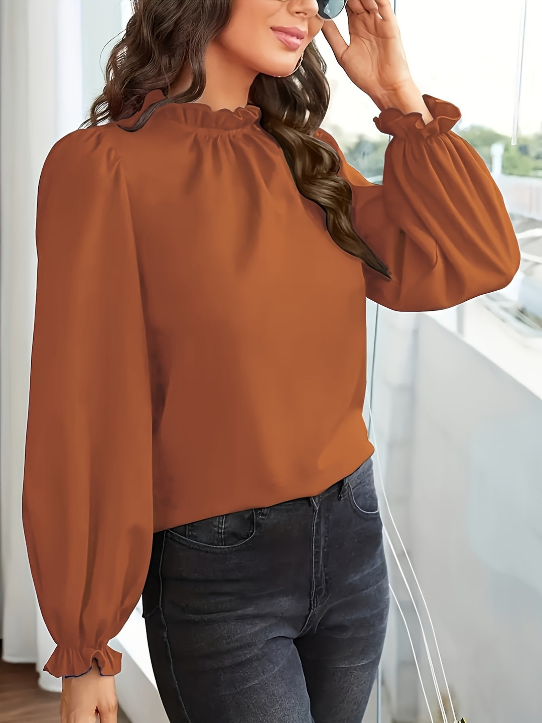 Anke | Elegante Blouse met Ruche-kraag
