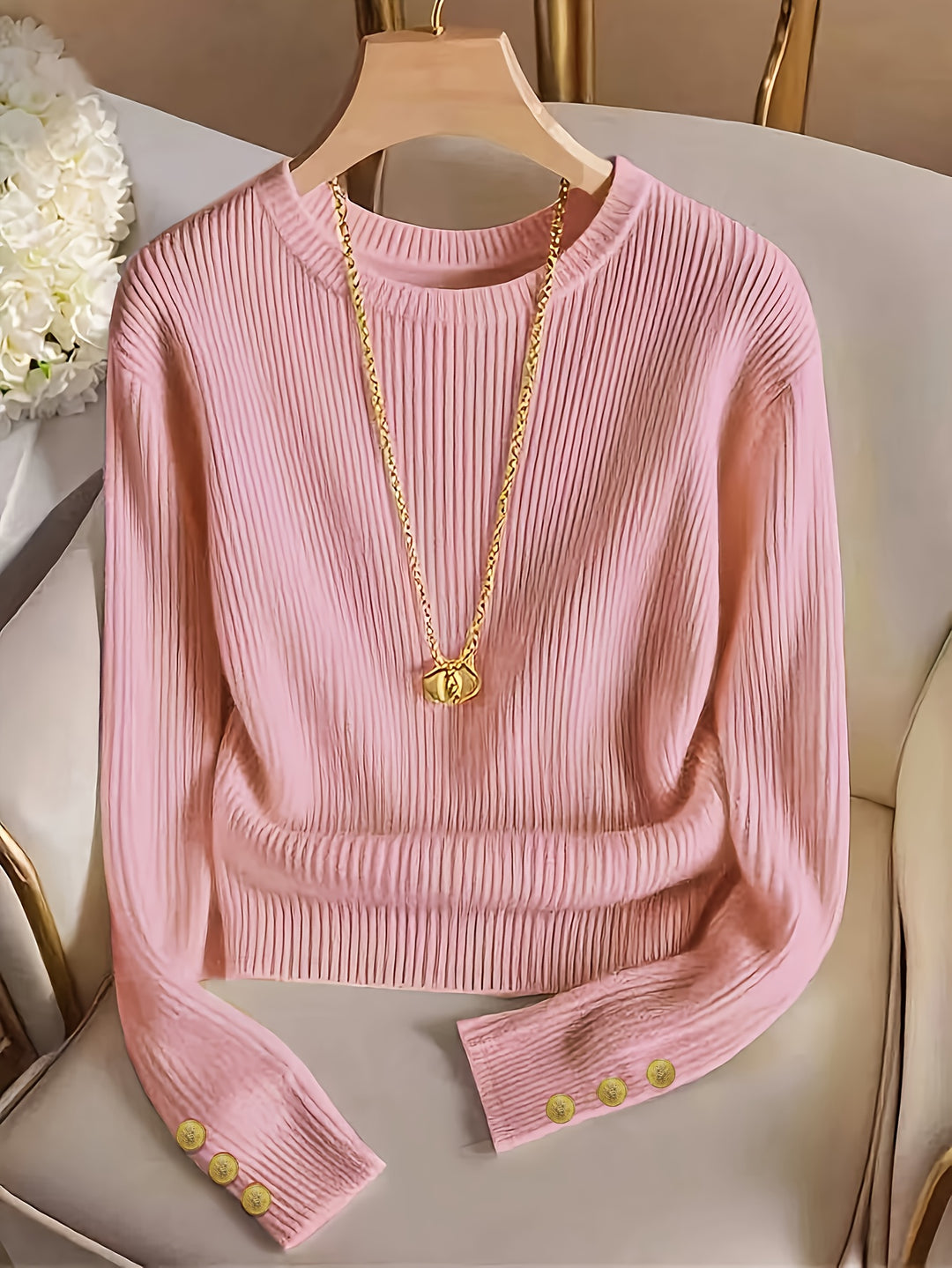Rieneke | Elegante Geribbelde Trui