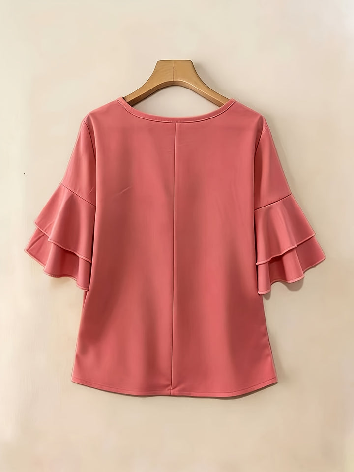 Rosalinde | Sierlijke Blouse met Ruchemouw