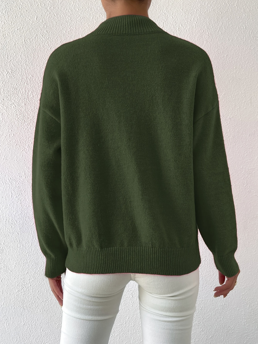 Britt | Elegante Trui met Opstaande Col
