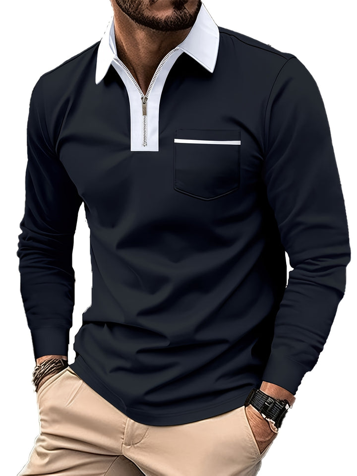 Bauke | Verfijnde Poloshirt met Rits