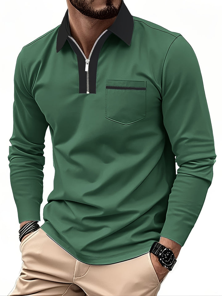 Bauke | Verfijnde Poloshirt met Rits