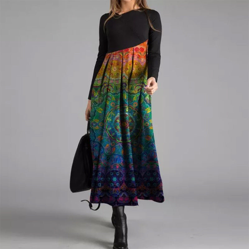 Babette | Kleurrijke Boho Patchwork Maxijurk