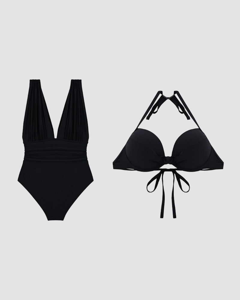 Ingrid | Verfijnd Shaping Badpak met Diepe V-Hals