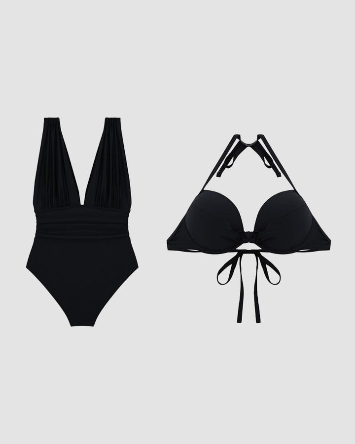Ingrid | Verfijnd Shaping Badpak met Diepe V-Hals