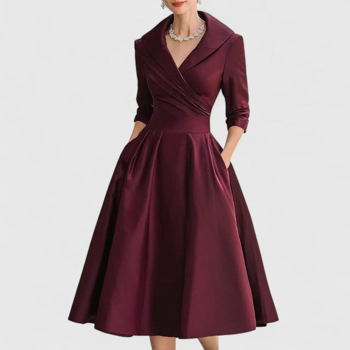 Margot | Elegante Midi-jurk met Tailleband