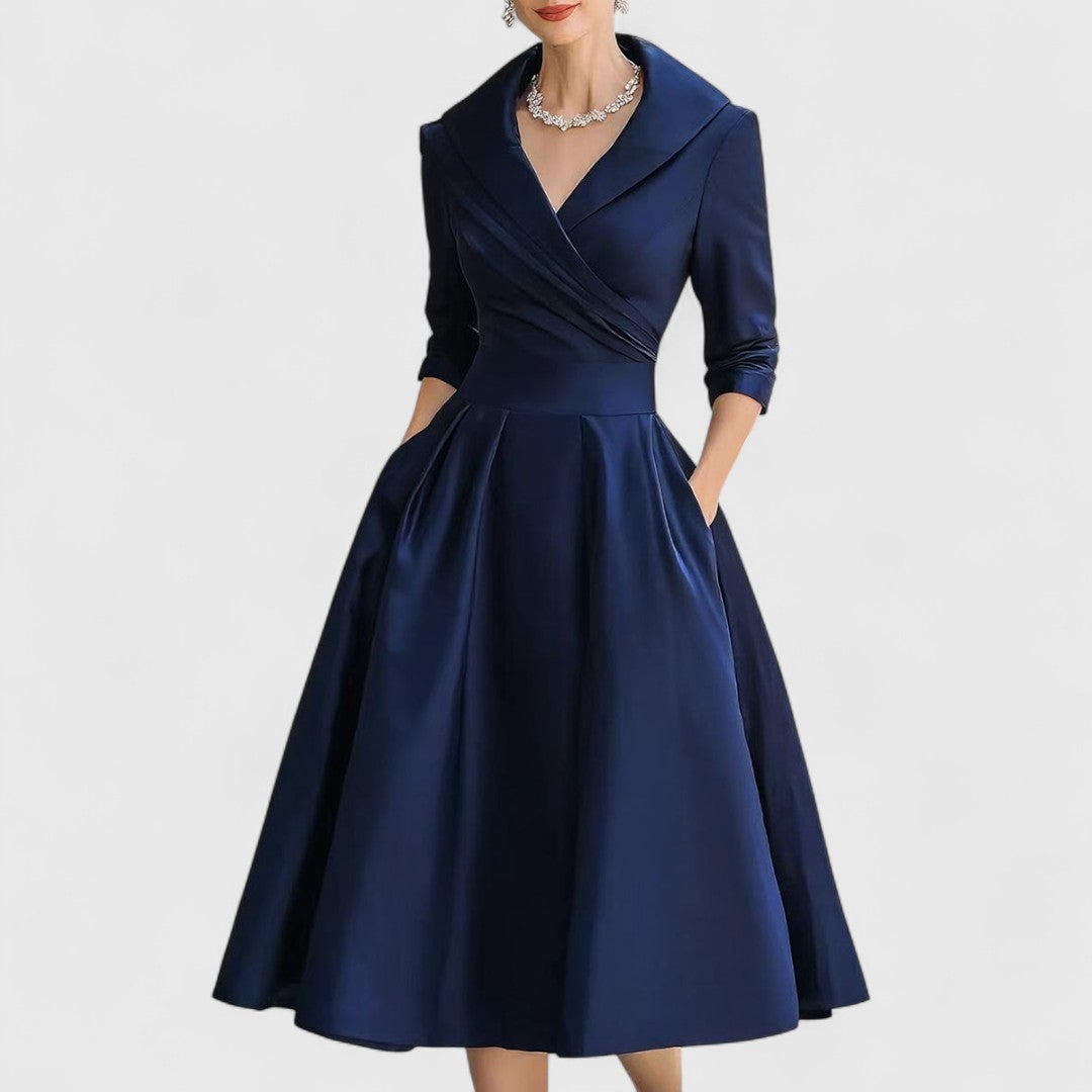 Margot | Elegante Midi-jurk met Tailleband