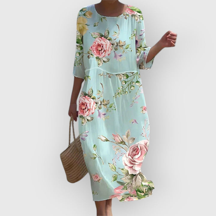 Sophie | Elegante Bloemenprint Zomerjurk