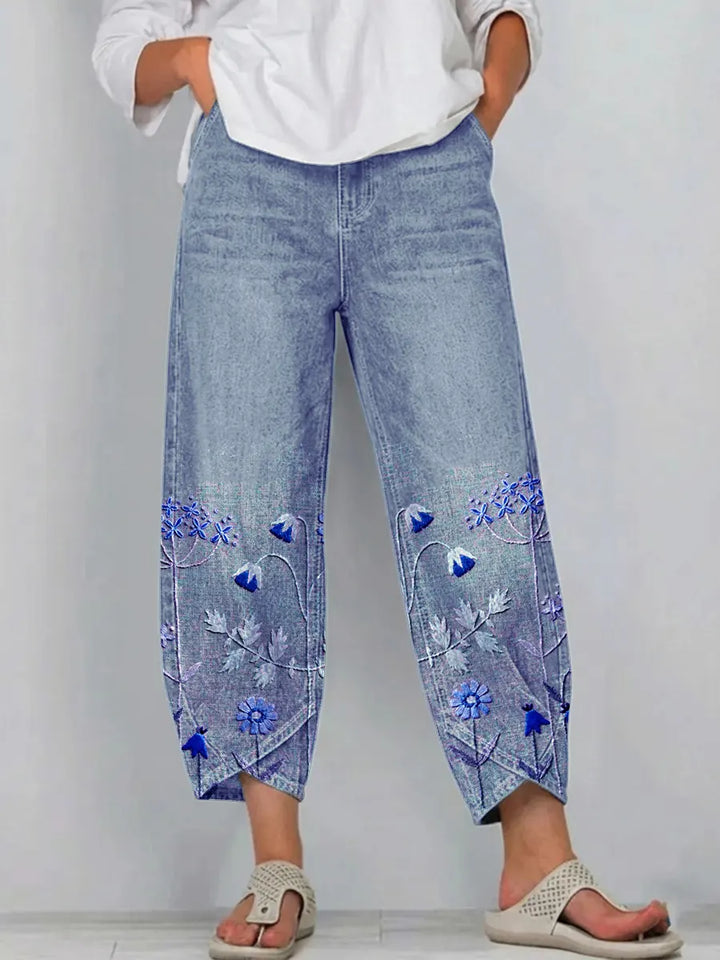 Sophie | Elegante Geborduurde Comfortbroek
