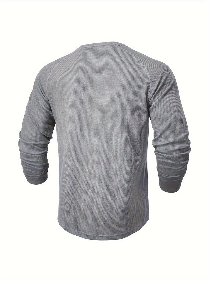 Jesse | Verfijnd Henleyshirt met Lange Mouw