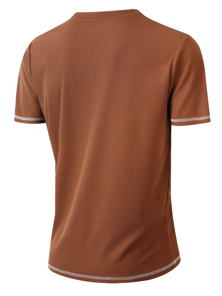 Thijs | Sportieve Henley met Knoopsluiting
