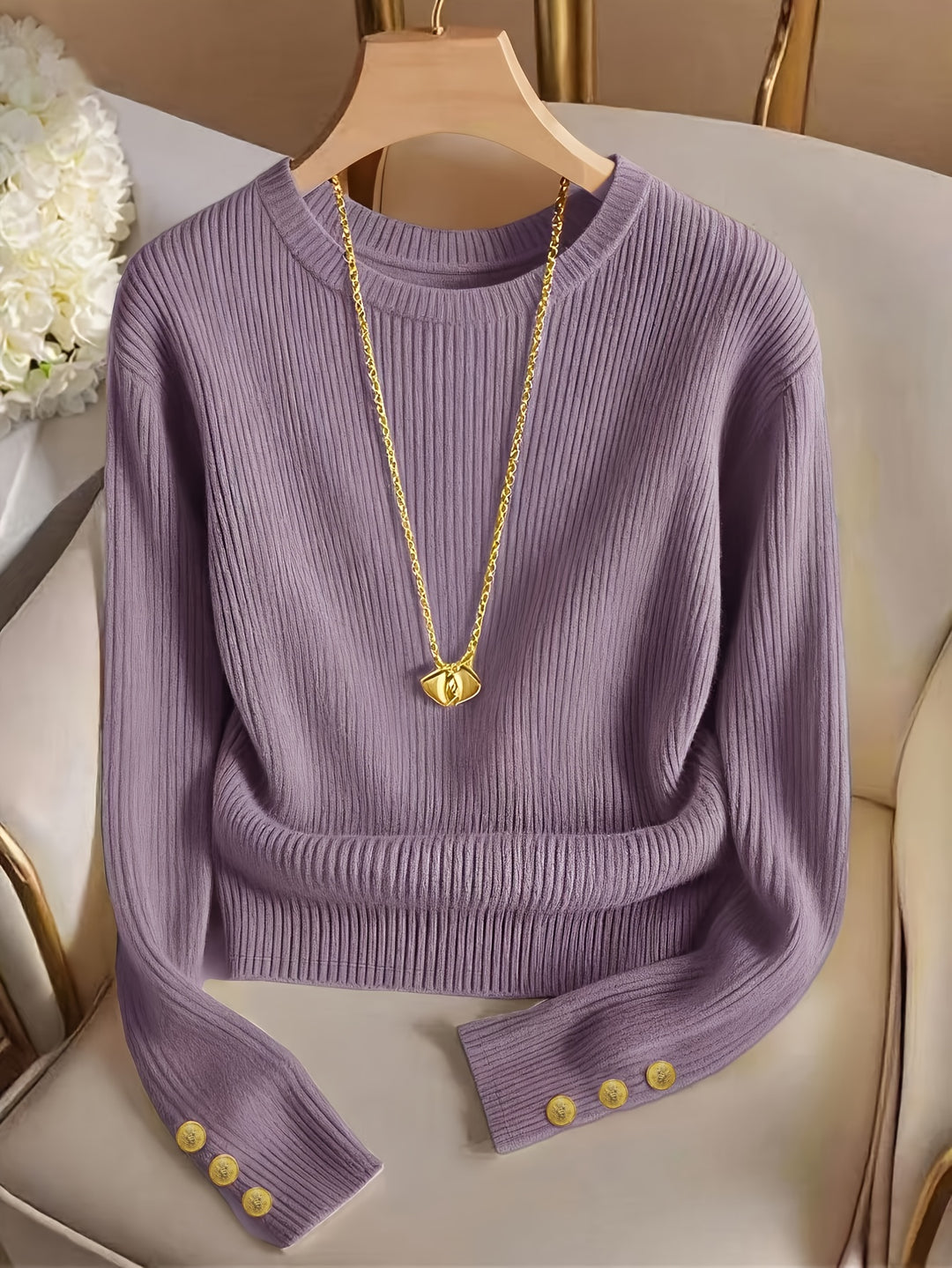 Rieneke | Elegante Geribbelde Trui