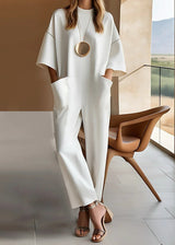 Juliana | Minimalistische Elegante Jumpsuit met Wijde Pijpen