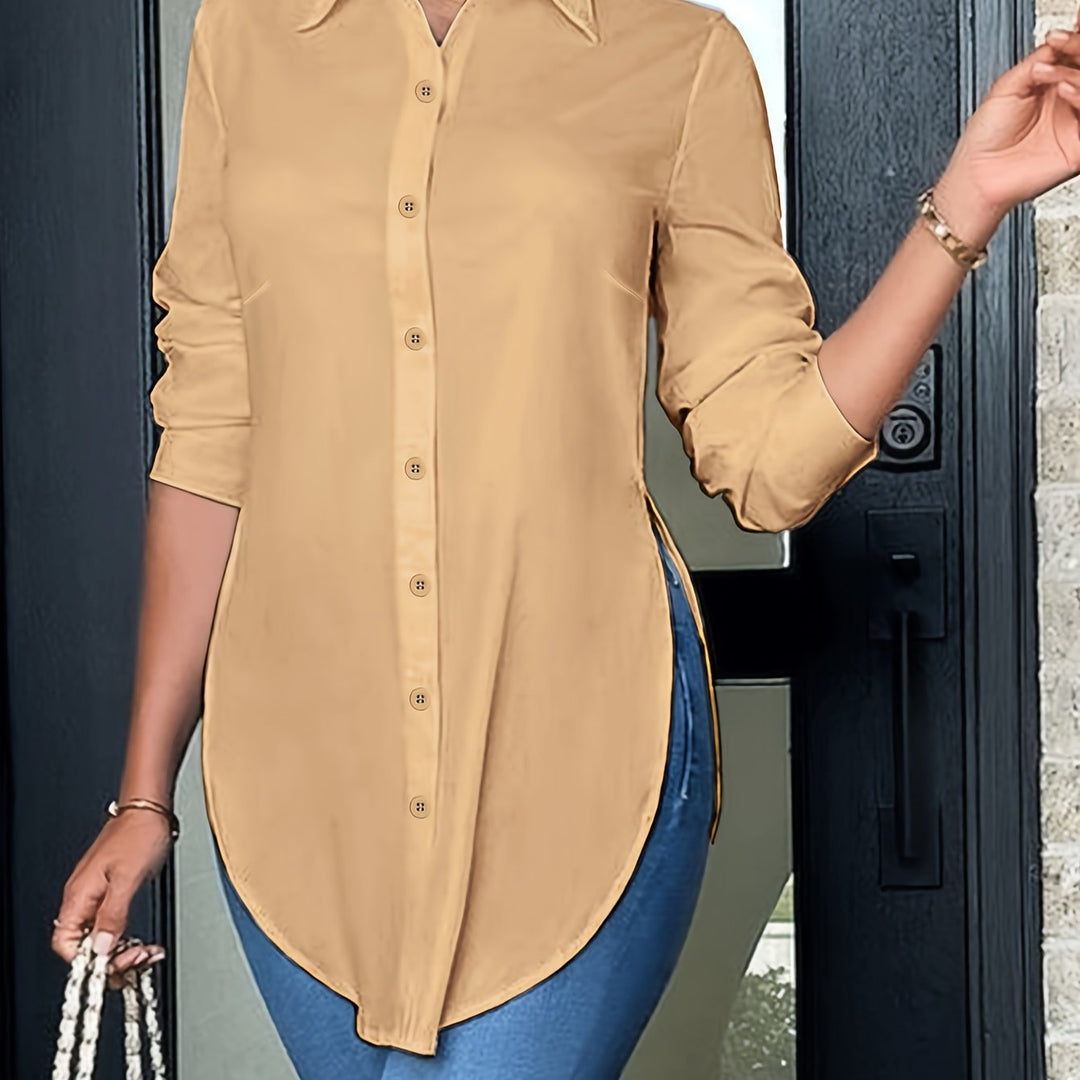 Neeltje | Verfijnde Blouse met Lange Mouwen
