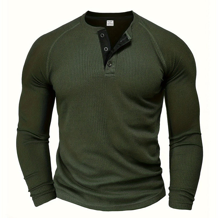 Jesse | Verfijnd Henleyshirt met Lange Mouw