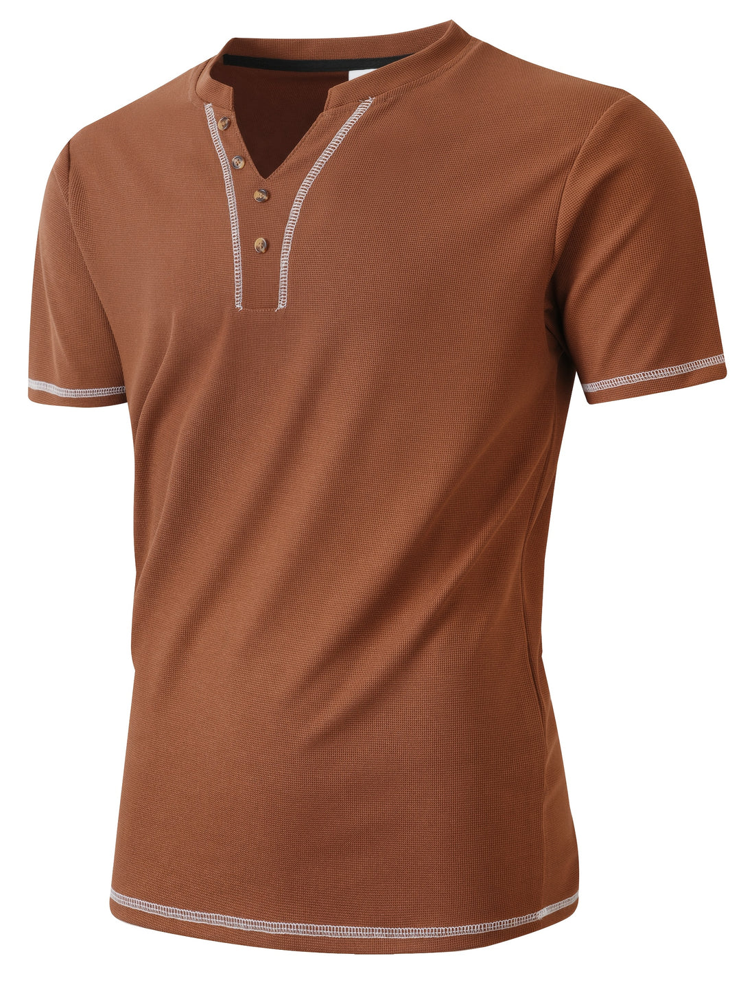 Thijs | Sportieve Henley met Knoopsluiting