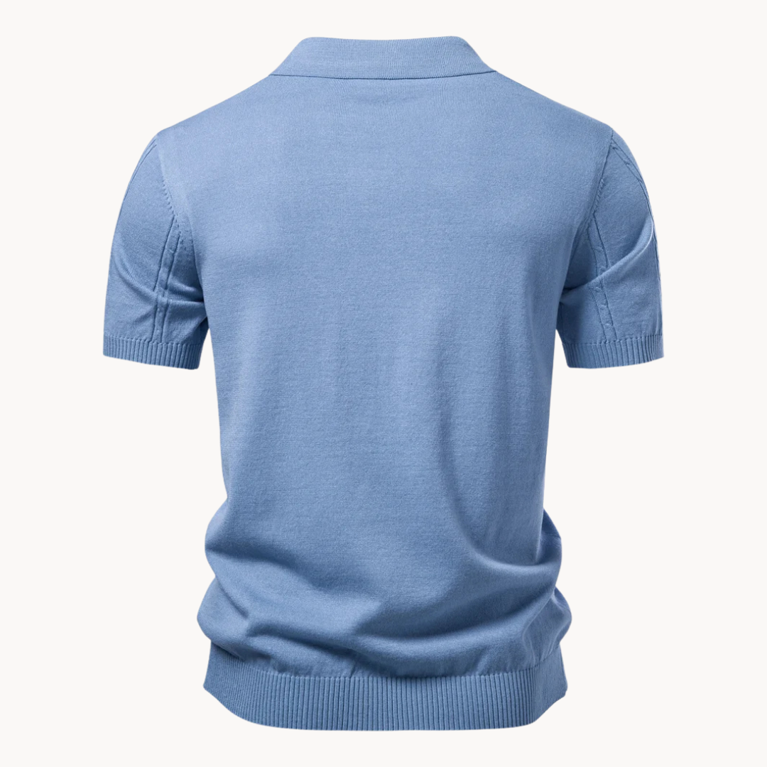 Maarten | Verfijnde Gebreide Poloshirt