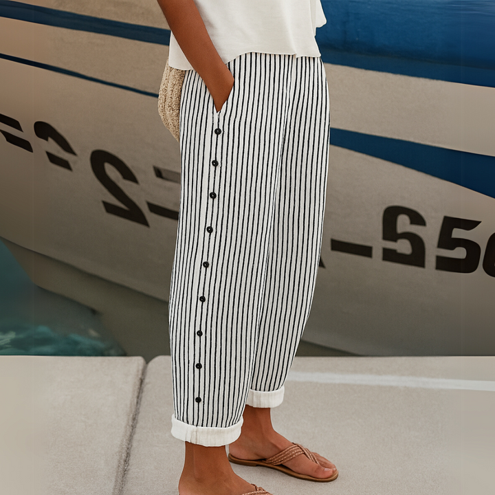 Caitlin | Elegant Gestreepte Pantalon