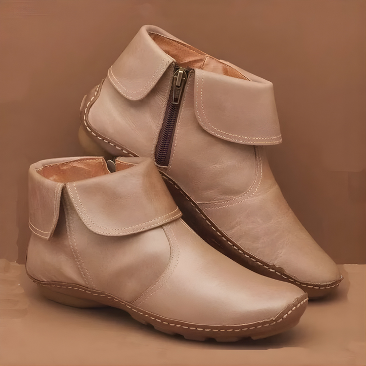 Lotte | Comfortabele Enkellaarzen met Klittenbandsluiting