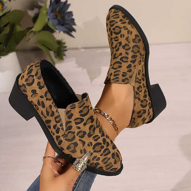 Angelique | Suède Loafers met Blokhak