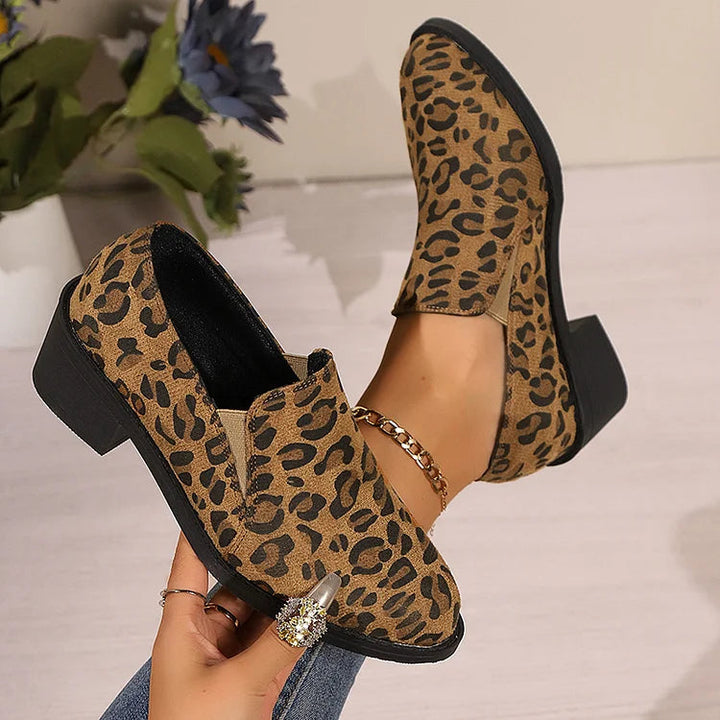 Angelique | Suède Loafers met Blokhak