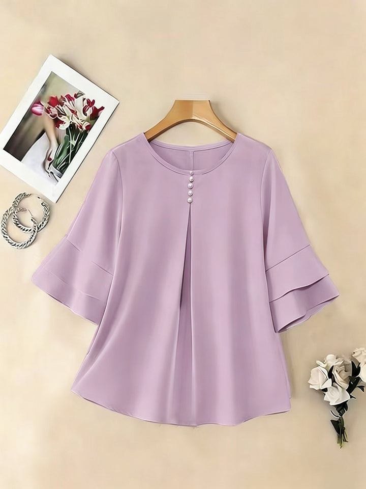Rosalinde | Sierlijke Blouse met Ruchemouw